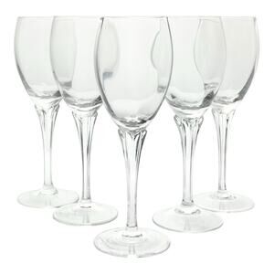 Gorham “Andante” Set of 5 Crystal Wine Glasses 7 1/2” 6oz